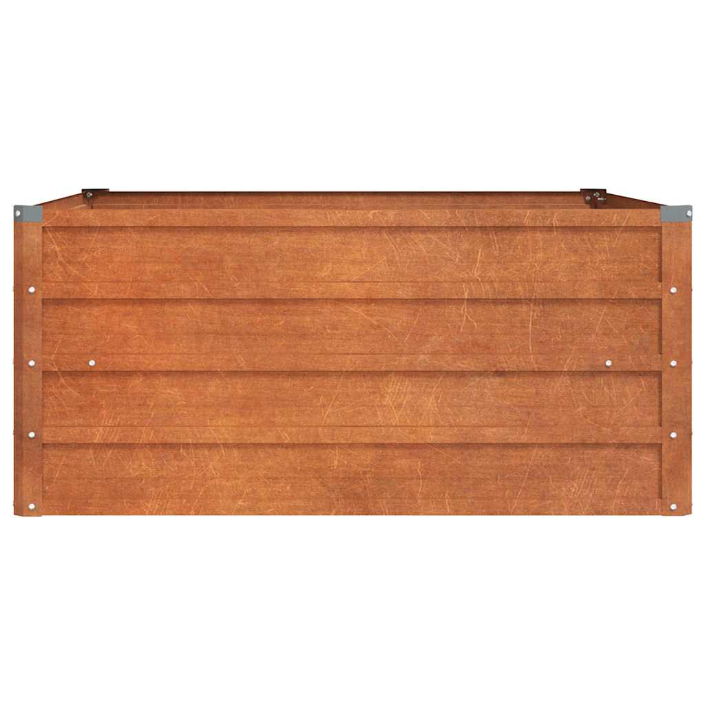 Odlingslåda corten 100x100x45 cm rostfärgad
