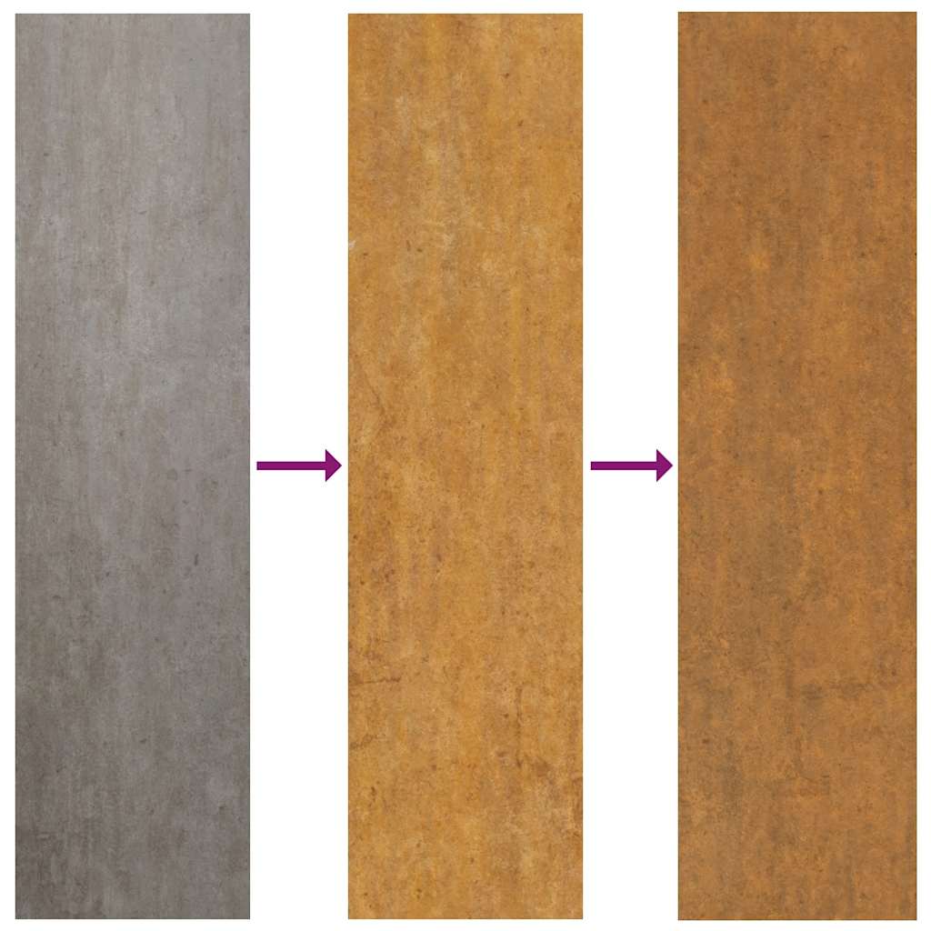 Upphöjd trädgårdsbädd 291x50x69 cm cortenstål