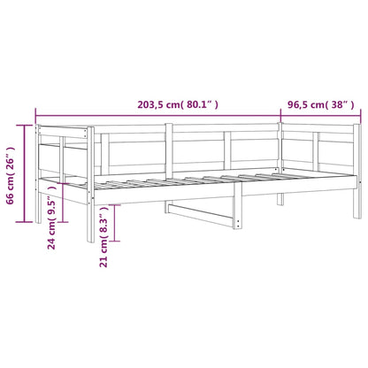 Dagbädd 90x200 cm massiv furu