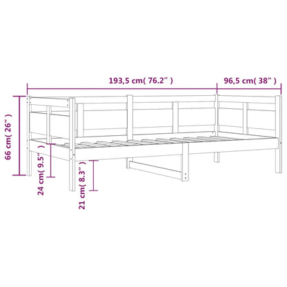 Dagbädd vit massiv furu 90x190 cm