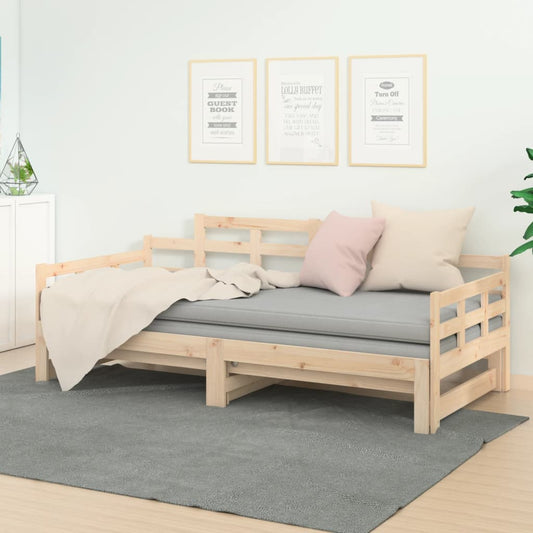 Bäddsoffa massiv furu 2x(80x200) cm