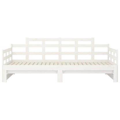 Bäddsoffa vit massiv furu 2x(90x190) cm