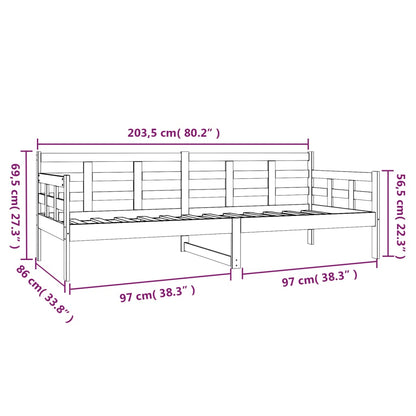 Dagbädd 80x200 cm massiv furu