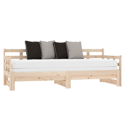 Bäddsoffa massiv furu 2x(80x200) cm