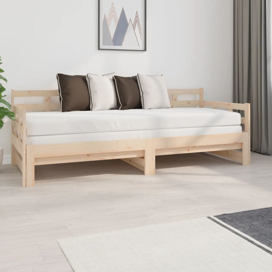 Bäddsoffa massiv furu 2x(80x200) cm