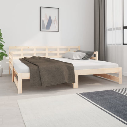 Bäddsoffa massiv furu 2x(90x190) cm