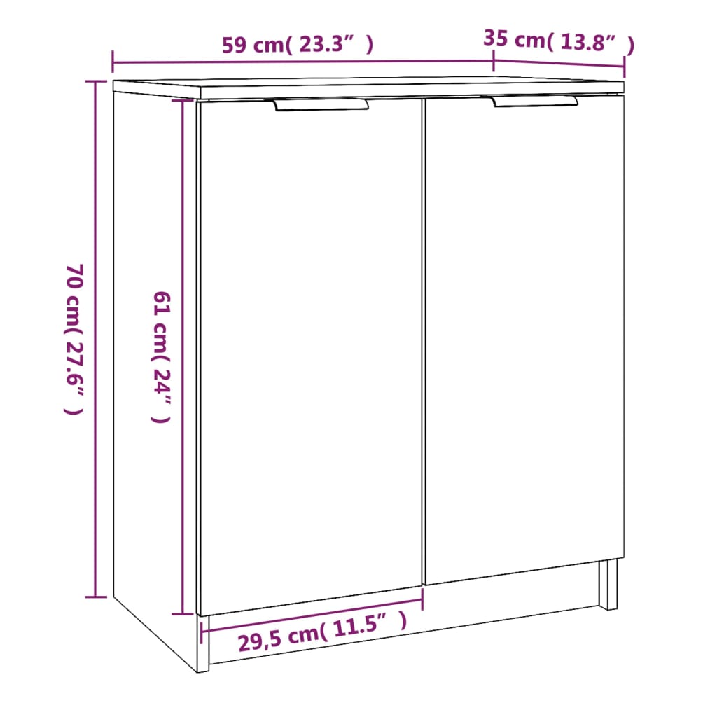 Skoskåp betonggrå 59x35x70 cm konstruerat trä