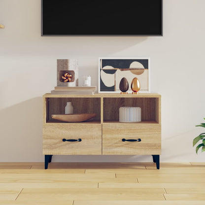 Tv-bänk sonoma ek 80x36x50 cm konstruerat trä