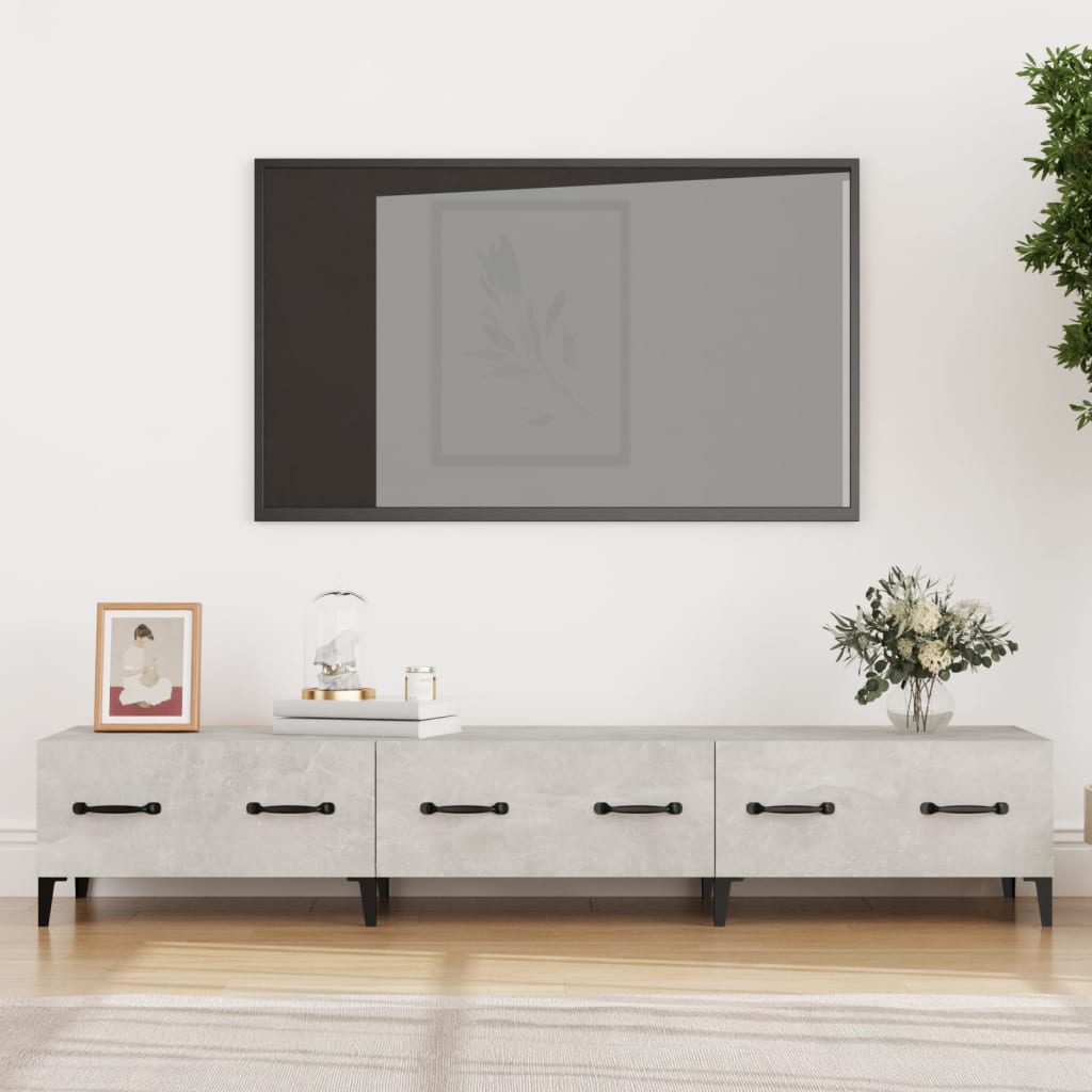 Tv-bänk betonggrå 150x34,5x30 cm konstruerat trä