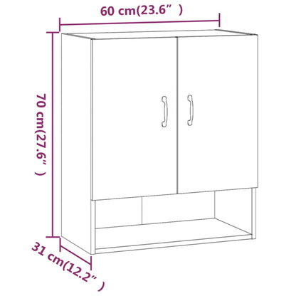 Väggskåp vit 60x31x70 cm konstruerat trä