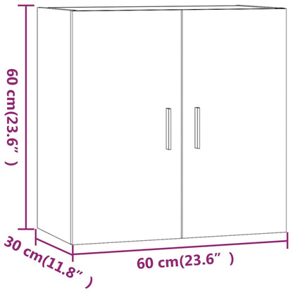 Väggskåp vit 60x30x60 cm konstruerat trä