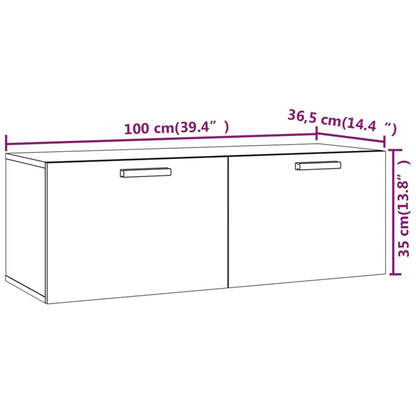 Väggskåp vit 100x36,5x35 cm konstruerat trä