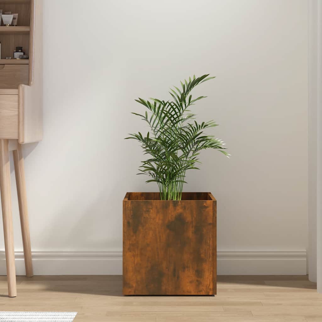 Odlingslåda rökfärgad ek 40x40x40 cm konstruerat trä