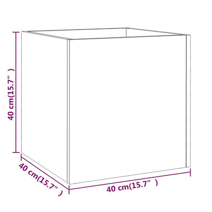 Odlingslåda rökfärgad ek 40x40x40 cm konstruerat trä