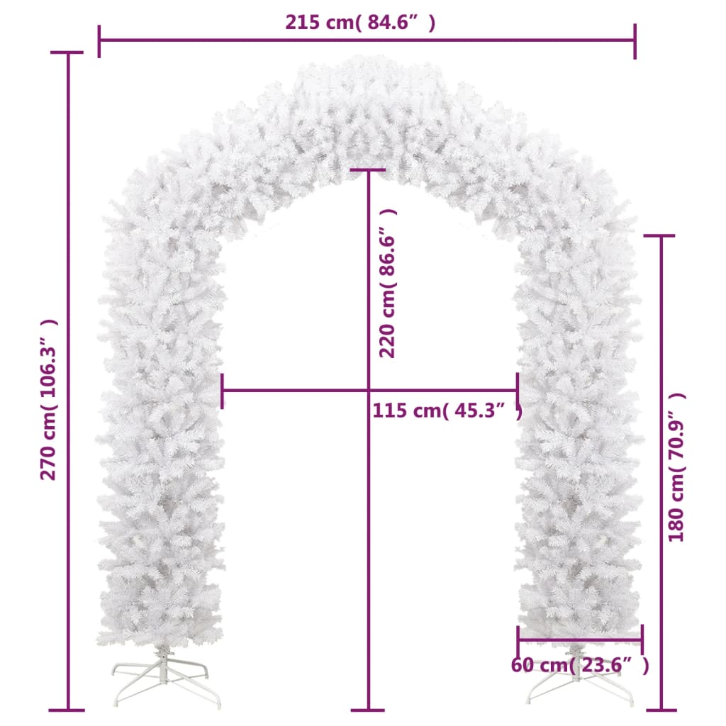 Julgirlang vit 270 cm