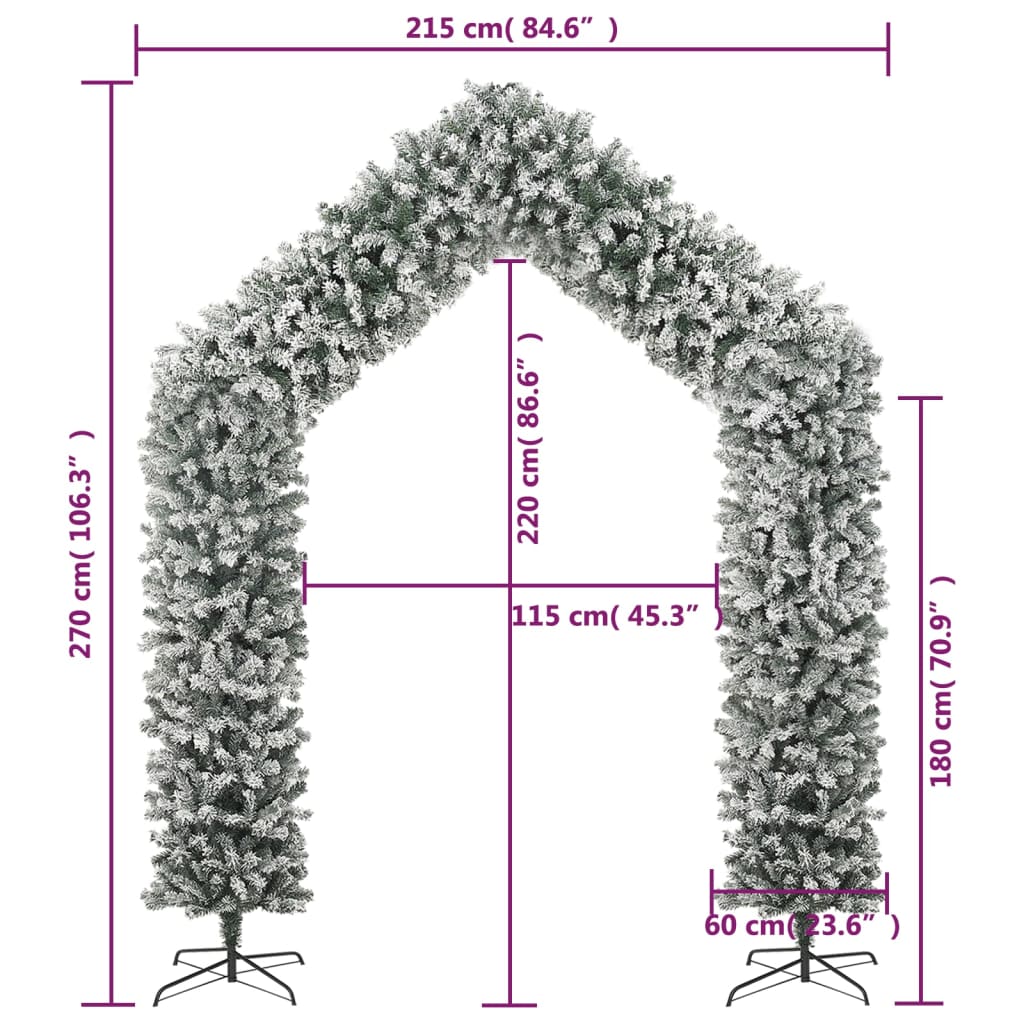 Julgransbåge med snö 270 cm