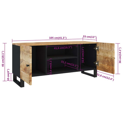 Tv-bänk 105x33x46 cm massivt mangoträ