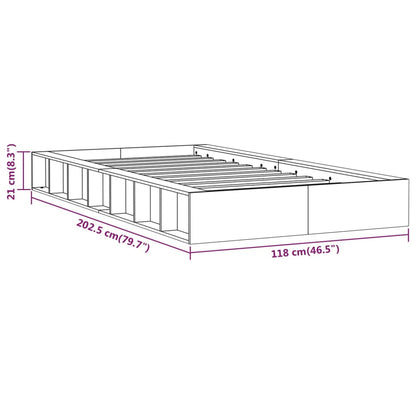 Sängram vit 100x200 cm massivt trä