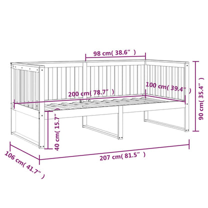 Dagbädd honungsbrun 100x200 cm massivt furu