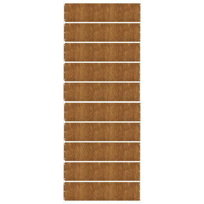 Rabattkanter 10 st 25x103 cm flexibelt cortenstål