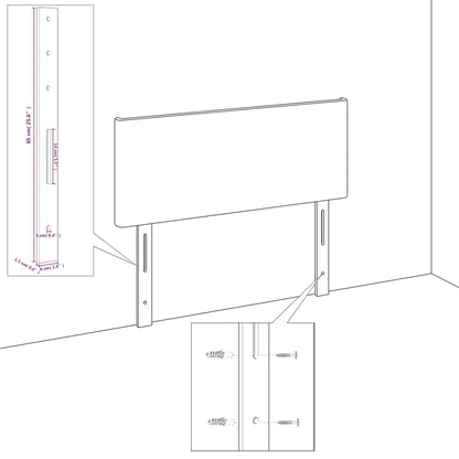 Huvudgavlar 2 st svart 90x5x78/88 cm tyg