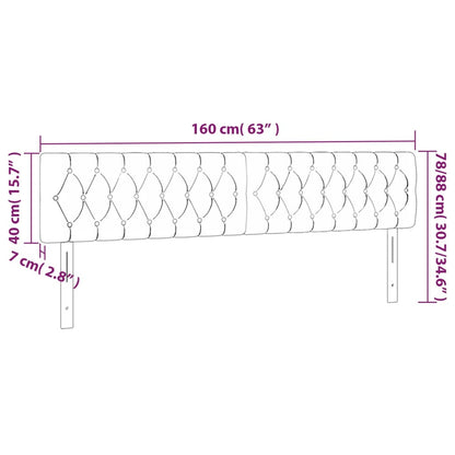 Huvudgavlar 2 st svart 80x7x78/88 cm tyg