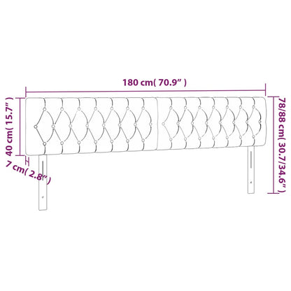 Huvudgavlar 2 st svart 90x7x78/88 cm tyg