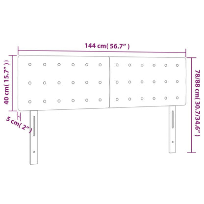 Huvudgavlar 2 st mörkblå 72x5x78/88 cm sammet