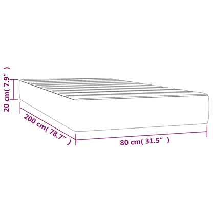 Pocketresårmadrass cappucino 80x200x20 cm konstläder