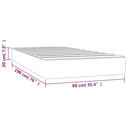 Pocketresårmadrass svart 90x190x20 cm konstläder