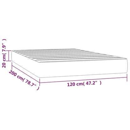 Pocketresårmadrass mörkbrun 120x200x20 cm tyg