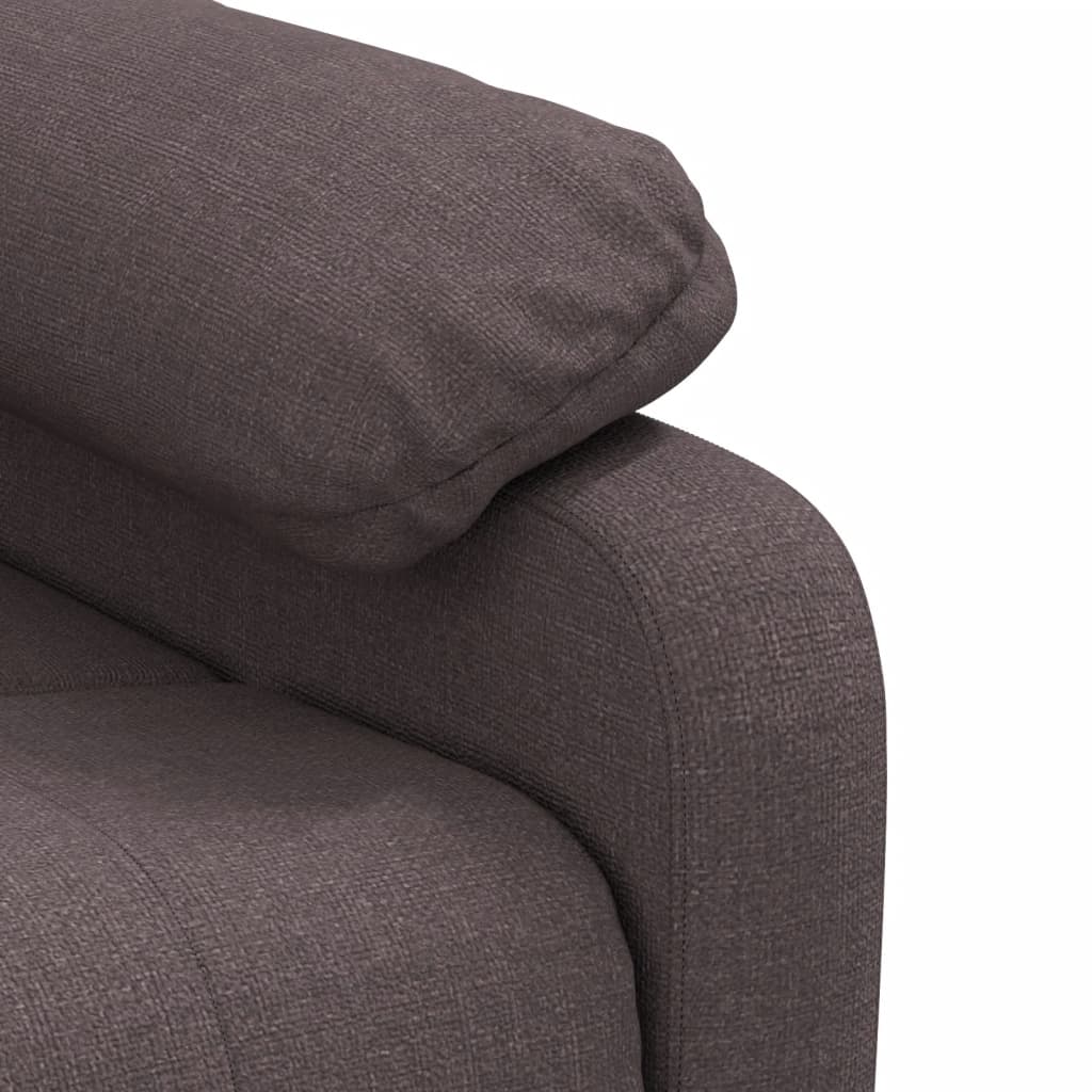 Reclinerfåtölj mörkbrun tyg