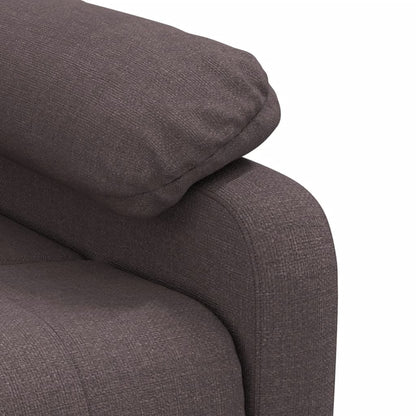 Reclinerfåtölj mörkbrun tyg
