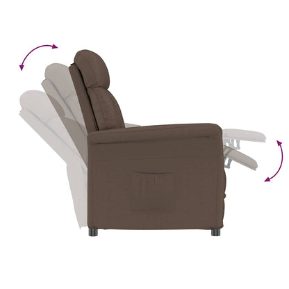 Recliner Stolen Brun Mörkbrun 70.5 x 96.5 x 95 cm tyg