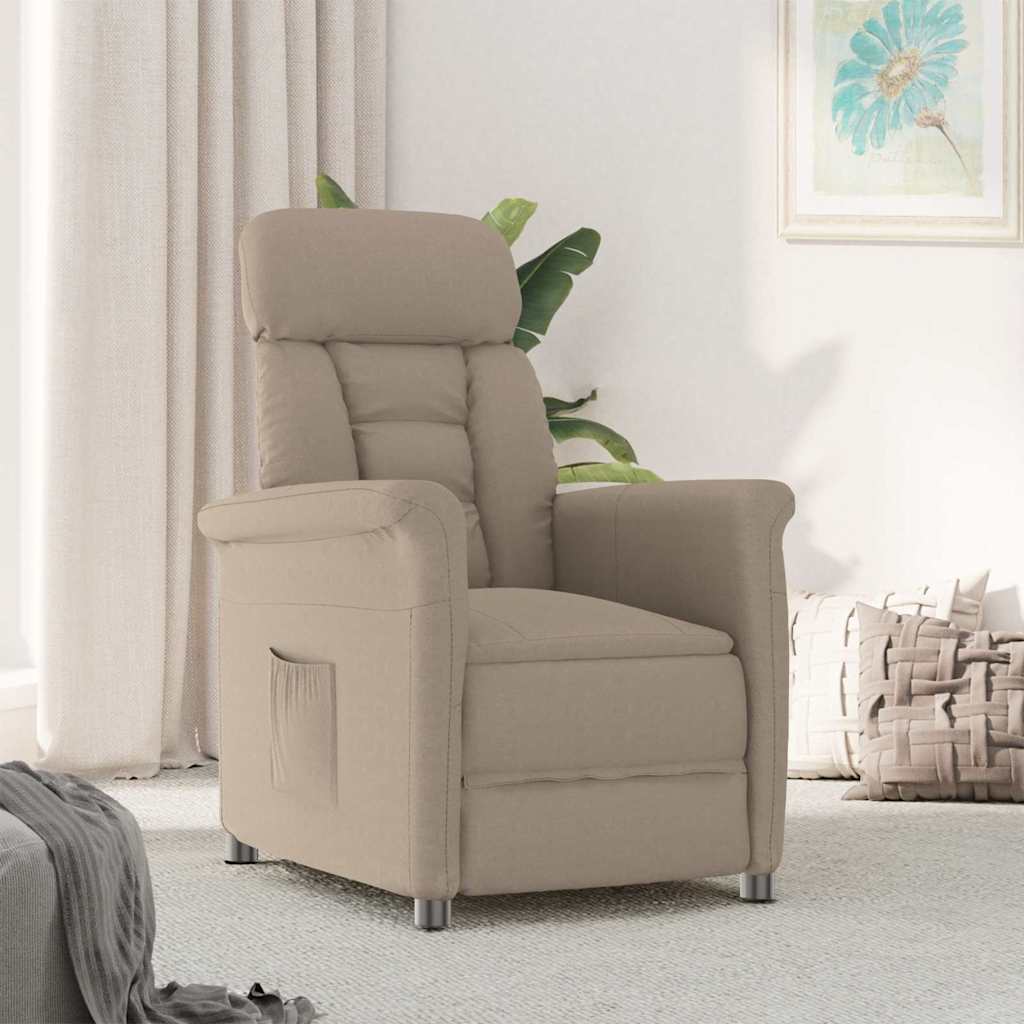 Recliner Stol Taupe Taupe 70.5 x 96.5 x 95 cm Polyester