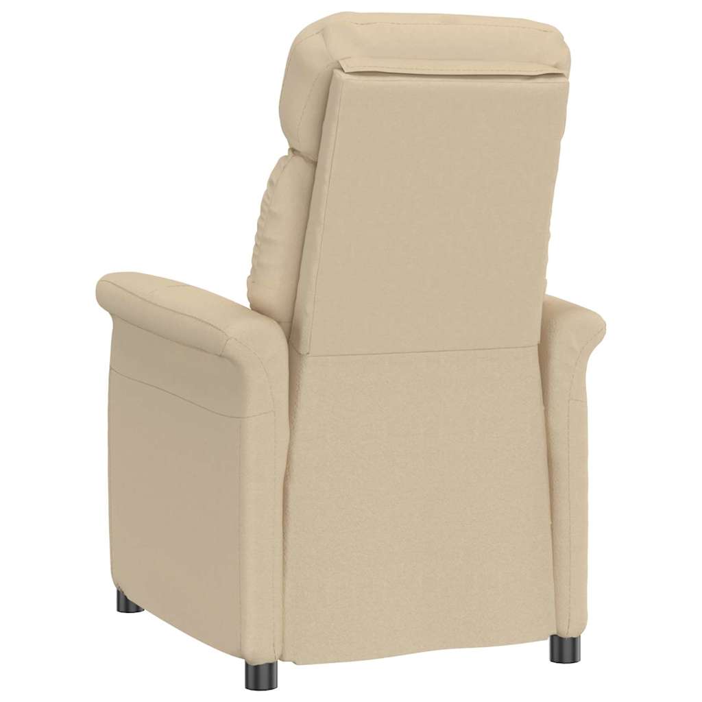 Recliner Stol Grädde Kräm 70.5 x 96.5 x 95 cm Tyg och metall