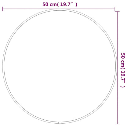 Väggspegel guld Ø 50 cm rund