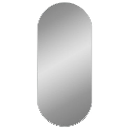 Väggspegel silver 100x45 cm oval