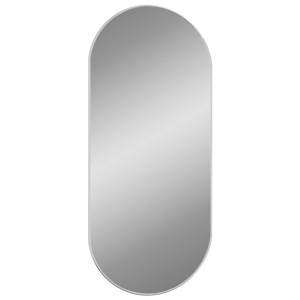 Väggspegel silver 100x45 cm oval