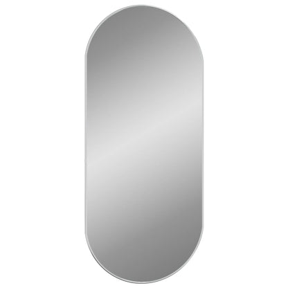 Väggspegel silver 100x45 cm oval