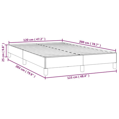 Sängram utan madrass ljusgrå 120x200 cm tyg