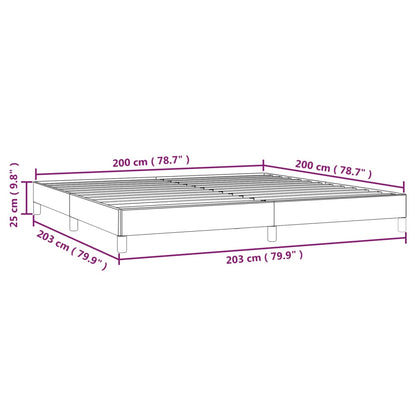 Sängram utan madrass gräddvit 200x200 cm tyg