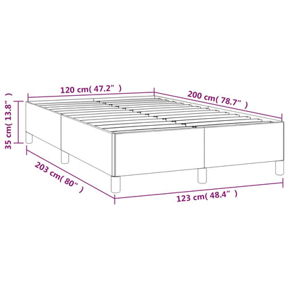 Sängram utan madrass ljusgrå 120x200 cm tyg