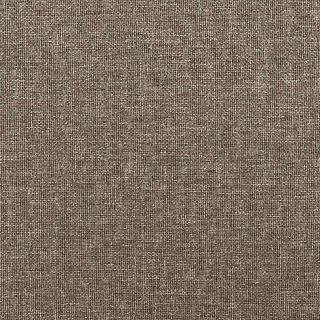 Sängram med huvudgavel utan madrass taupe 90x190 cm tyg