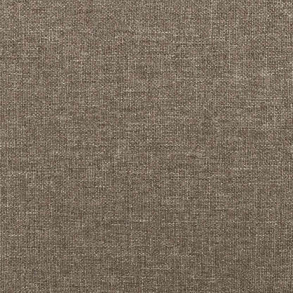 Sängram med huvudgavel utan madrass taupe 90x190 cm tyg