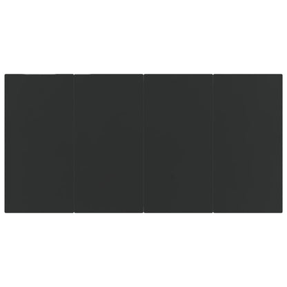 Trädgårdsbord svart 160x80x74 cm härdat glas