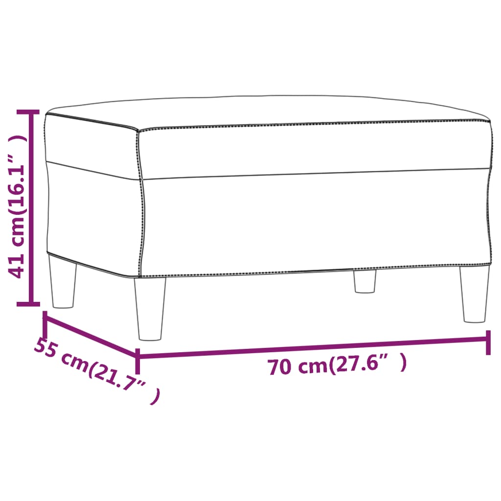 Fotpall svart 70x55x41 cm tyg