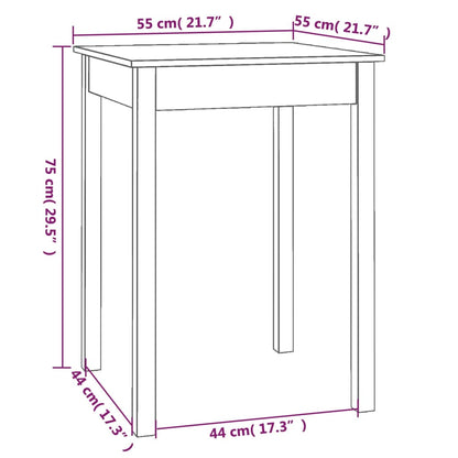 Matbord 55x55x75 cm massivt furuträ