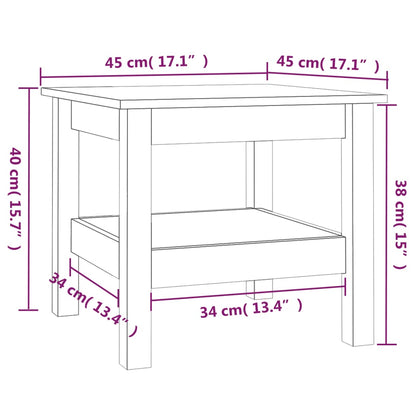 Soffbord 45x45x40 cm massivt furu