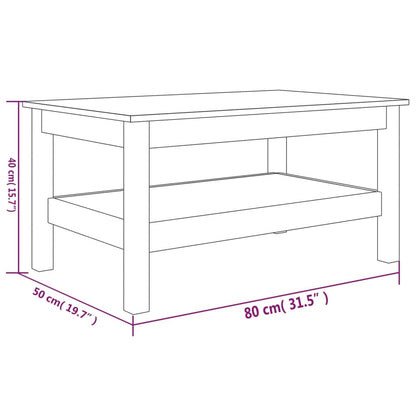 Soffbord 80x50x40 cm massivt furu